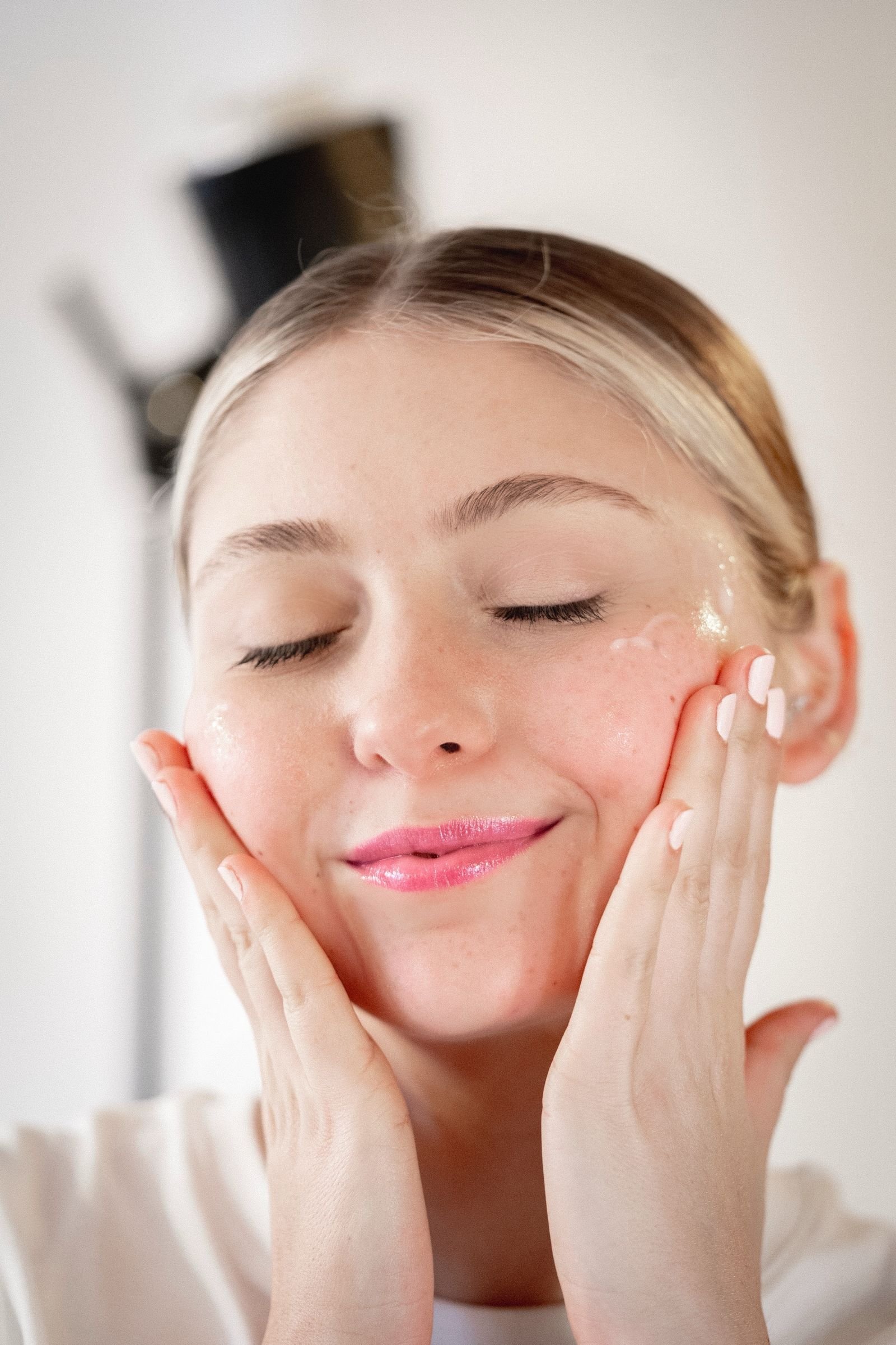 Illustrative skincare portrait